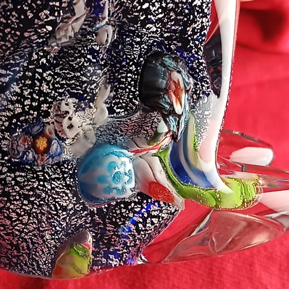 Murano Art Glass Cat Figurine. Beautiful Mixed Colors. Flawless Condition. - Picture 12 of 16